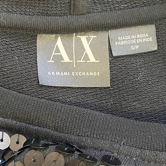 Armani Exchange sequinned hoodie - Picture 8 of 9